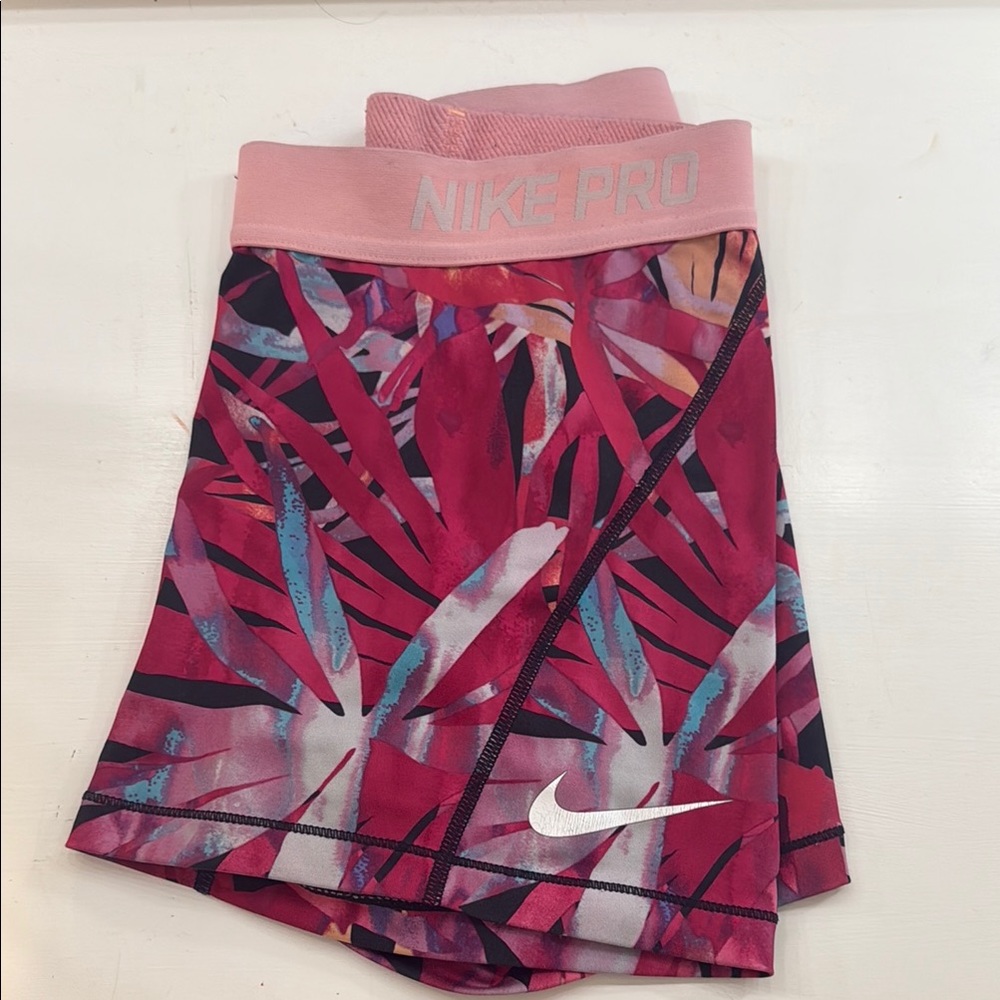 Nike Pro Tropical Pink and Red Shorts